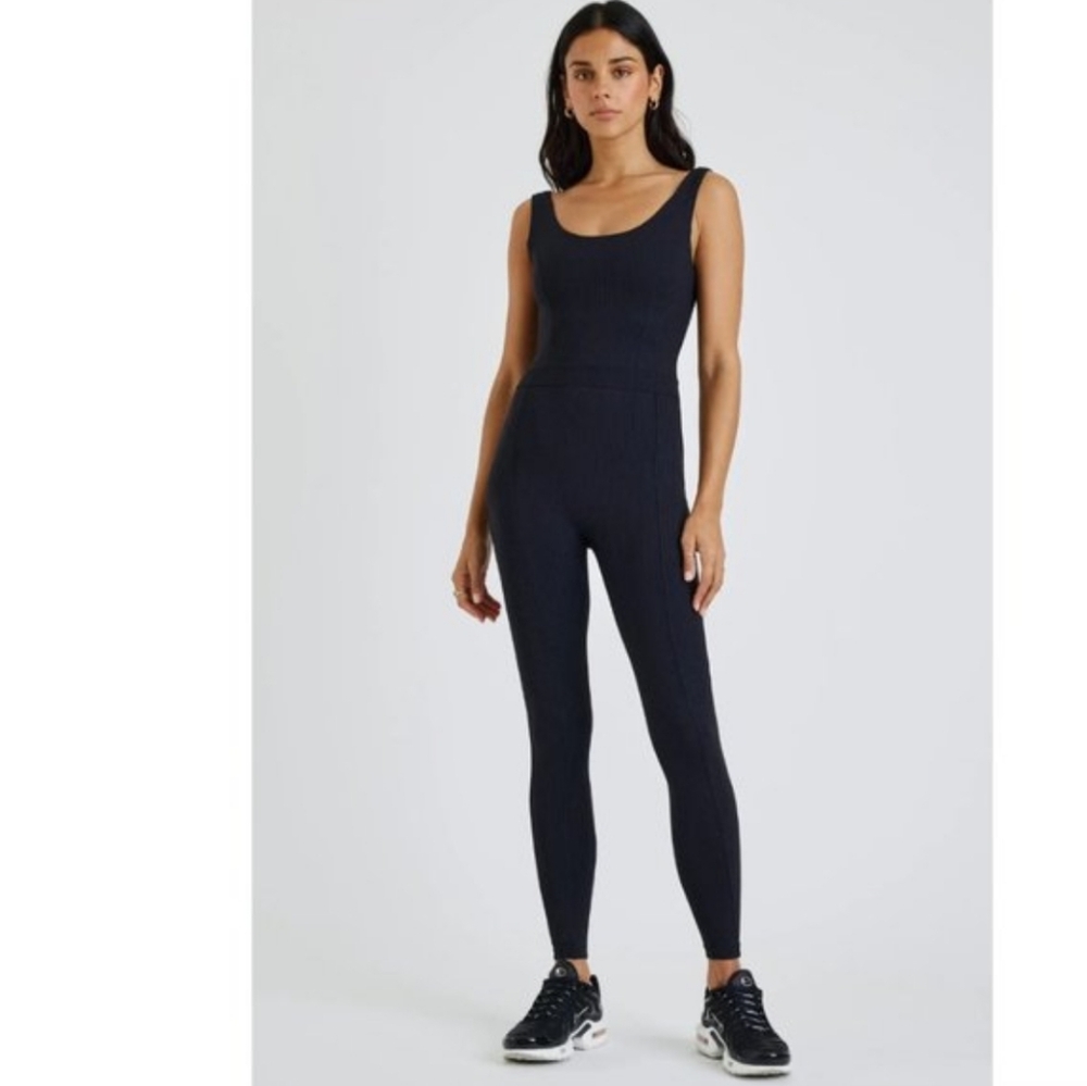 Years Of Ours Black Ribbed Reformer Onesie